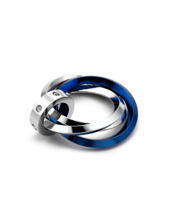 Casual Geometric Pendant Plated Titanium Steel Necklace CA07830331-Blue-01