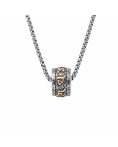 Retro Totem Pendent Titanium Steel Plating Necklace CA07830335