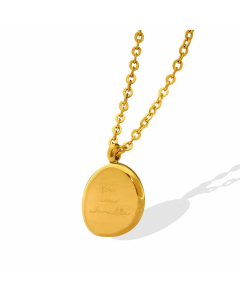 Minimalism Letter Geometric Titanium Steel Plating Pendant Necklace CA07830341
