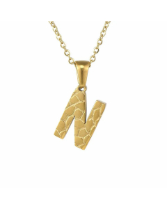 Capital Letter Pendent Stainless Steel Polishing Necklace CA07830352