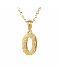 Capital Letter Pendent Stainless Steel Polishing Necklace CA07830352