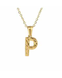 Capital Letter Pendent Stainless Steel Polishing Necklace CA07830352