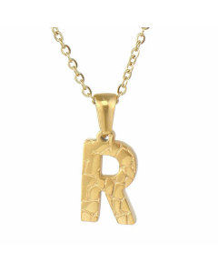 Capital Letter Pendent Stainless Steel Polishing Necklace CA07830352