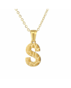 Capital Letter Pendent Stainless Steel Polishing Necklace CA07830352