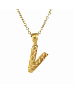 Capital Letter Pendent Stainless Steel Polishing Necklace CA07830352