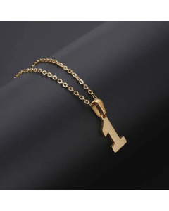 Minimalism Number Pendent Titanium Steel Plating Necklace CA07830353
