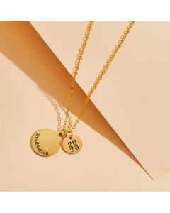 Preppy Style Letter Number Pendant Stainless Steel Carving Necklace CA07830362