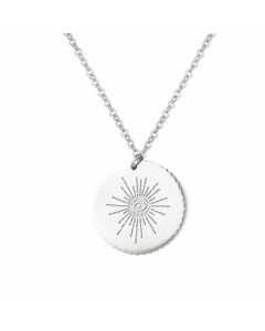 Minimalism Round Eye Titanium Steel Plating Pendant Necklace CA07830363