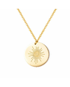 Minimalism Round Eye Titanium Steel Plating Pendant Necklace CA07830363