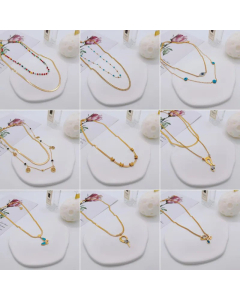 Retro Tree Snake Eye Stainless Steel Plating Inlay Zircon Necklace CA07830373