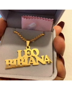 Fashion Name Letter Pendant Stainless Steel Plating Necklace CA07830377