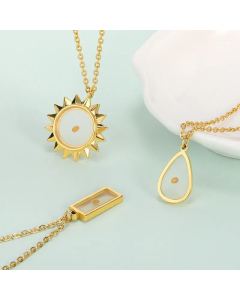 Fashion Sun Mountain Water Bottle Pendant Stainless Steel Plating Necklace CA07830385