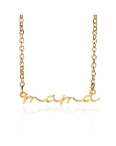 Minimalism MAMA Letter Pendent Stainless Steel Plating Hollow Out Necklace CA07830386