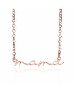 Minimalism MAMA Letter Pendent Stainless Steel Plating Hollow Out Necklace CA07830386