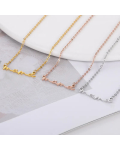 Minimalism MAMA Letter Pendent Stainless Steel Plating Hollow Out Necklace CA07830386