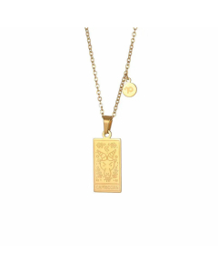 Fashion Constellation Tag Pendant Stainless Steel Plating Necklace CA07830393
