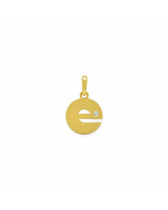 Minimalism Small Letter Inlay Zircon Pendant Stainless Steel Necklace CA07830443