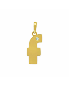 Minimalism Small Letter Inlay Zircon Pendant Stainless Steel Necklace CA07830443