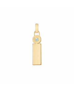 Minimalism Small Letter Inlay Zircon Pendant Stainless Steel Necklace CA07830443