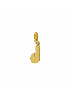 Minimalism Small Letter Inlay Zircon Pendant Stainless Steel Necklace CA07830443
