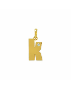 Minimalism Small Letter Inlay Zircon Pendant Stainless Steel Necklace CA07830443