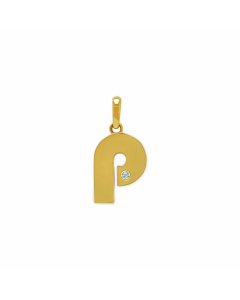 Minimalism Small Letter Inlay Zircon Pendant Stainless Steel Necklace CA07830443