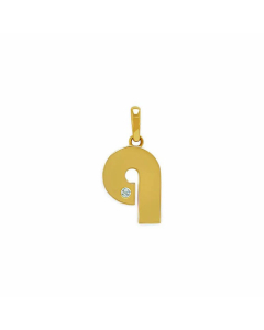 Minimalism Small Letter Inlay Zircon Pendant Stainless Steel Necklace CA07830443