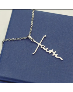 Minimalism Cross Letter Stainless Steel Titanium Steel Plating Hollow Out Pendant Necklace CA07830456