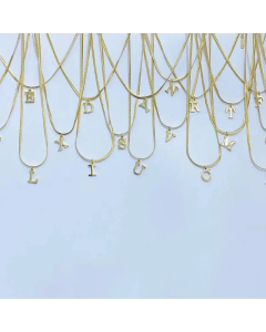 Fashion Letter Plating Pendant Titanium Steel Necklace CA07830460