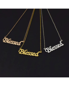 Minimalism Letter Pendent Stainless Steel Titanium Steel Plating Hollow Out Necklace CA07830461