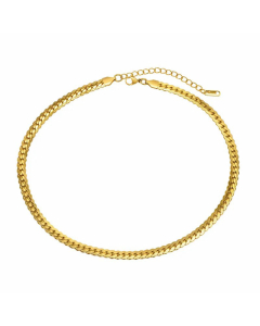 Plain Solid Color Chian Stainless Steel Plating Necklace CA07830494