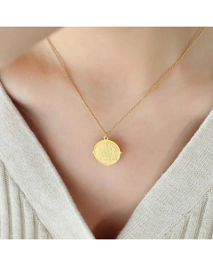 Fashion Geometric Plating Pendant Titanium Steel Necklace CA07830500