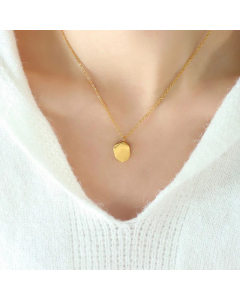 Minimalism Geometric Plating Pendant Titanium Steel Necklace CA07830501-Gold Color-01