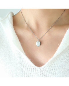 Minimalism Geometric Plating Pendant Titanium Steel Necklace CA07830501-Steel Color-01