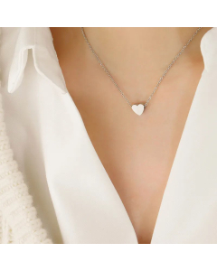 Sweet Heart Shape Pendent Titanium Steel Plating Necklace CA07830511