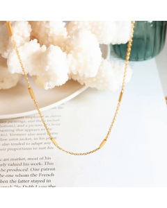 Solid Color Geometric Chain Titanium Steel Plating Necklace CA07830512