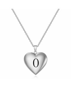 Minimalism Letter Heart Shape Plating Pendant Titanium Steel Necklace CA07830518