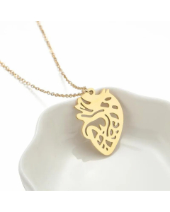 Fashion Geometric Plating Pendant Stainless Steel Titanium Steel Necklace CA07830556