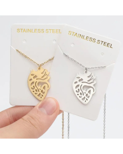Fashion Geometric Plating Pendant Stainless Steel Titanium Steel Necklace CA07830556