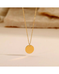 Simple Style Round Pendant Stainless Steel Plating Necklace CA07830560