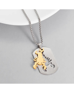 Hip-Hop Punk Scorpion Hollow Out Pendant Stainless Steel Necklace CA07830562