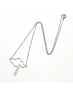 Cute Hollow Out Clouds Pendent Stainless Steel Necklace CA07830565
