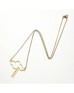 Cute Hollow Out Clouds Pendent Stainless Steel Necklace CA07830565