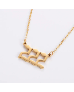 Non-Fading Number Years Plating Pendant Stainless Steel Polishing Necklace CA07830568