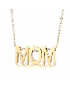 Fashion Letter MOM Pendant Titanium Steel Plating Necklace CA07830570