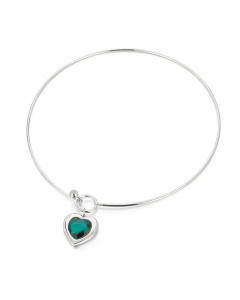 Classic Heart Shape Plating Inlay Artificial Diamond Stainless Steel Necklace CA07830571-Steel Color-01
