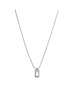 Minimalism Square Pendant Titanium Steel Plating Necklace CA07830602