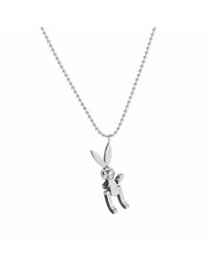 Cute Letter Rabbit Pendant Titanium Steel Plating Necklace CA07830605