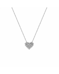 Minimalism Beads Heart Shape Titanium Steel Plating Pendant Necklace CA07830607