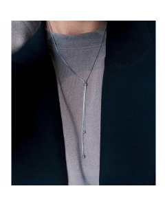 Minimalism Geometric Titanium Steel Plating Sweater Chain CA07830612